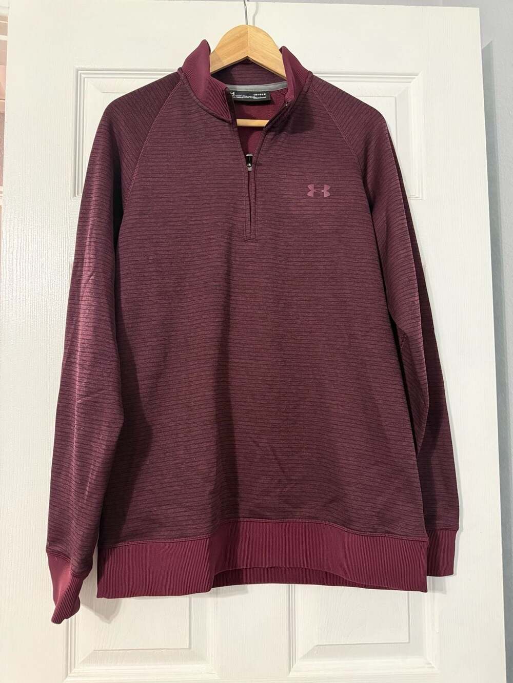 Under Armour ColdGear Loose 1/4 Zip Pullover Maroon Men's Size Large